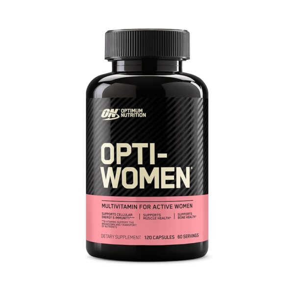 Optimum Nutrition (ON) Opti-Women, Vitamin C, Zinc and D for Immune Support Women's Daily Multivitamin Supplement Capsules with 23 Vitamins & Minerals/ 600 Mcgs Folic Acid/ 18...