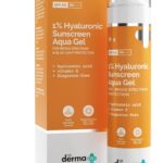 The Derma Co Hyaluronic Sunscreen Aqua Ultra Light Gel With Spf 50 Pa++++ For Broad Spectrum, UV A, UV B & Blue Light Protection For Oily Skin - 50G(Dermaco), Pack Of 1