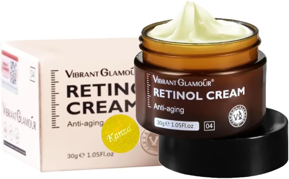 KANZA - Retinol Cream | Anti-Aging Skin Repair Retinol Face Cream |Collagen Firming Retinol Cream for Face,Pore Cleansing Cream | Retinol Cream for a Vibrant Face | 30g