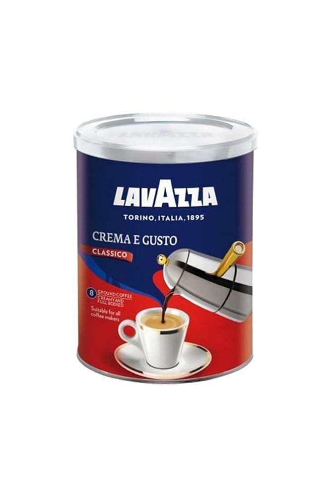 Lavazza Crema E Gusto Ground Coffee, Dark Roast, 250 G, Red