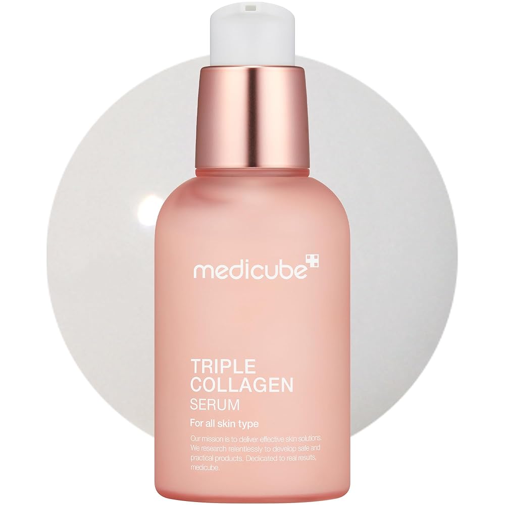 medicube Triple Collagen Serum 1.85 fl.oz - Nourish dull skin with Triple Collagen Complex - A lightweight serum with Niacinamide and Hyaluronic Acid - Korean Skincare