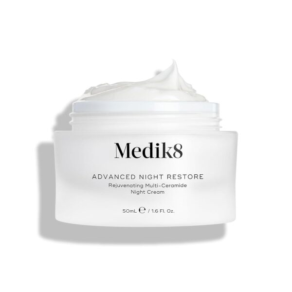 Medik8 Advanced Night Restore - Rejuvenating Multi-Ceramide Night Cream - Moisturiser - Deeply Nourish and Visibly Firm Your Complexion While You Sleep - 50ml