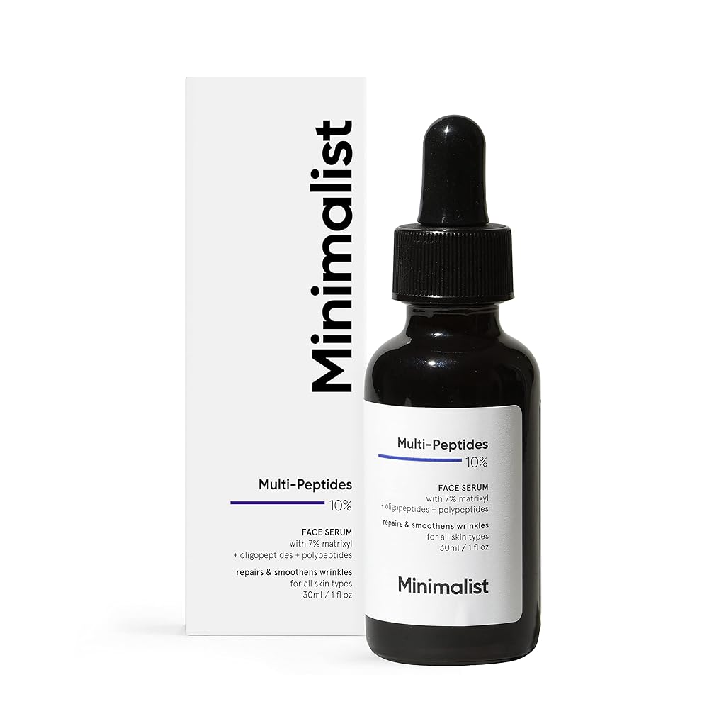 Minimalist Multi Peptides Serum for Anti Aging & Collagen Boosting | Face Serum with 7% Matrixyl 3000 & 3% Bio-Placenta for Firmer Younger Looking Skin | 30ml