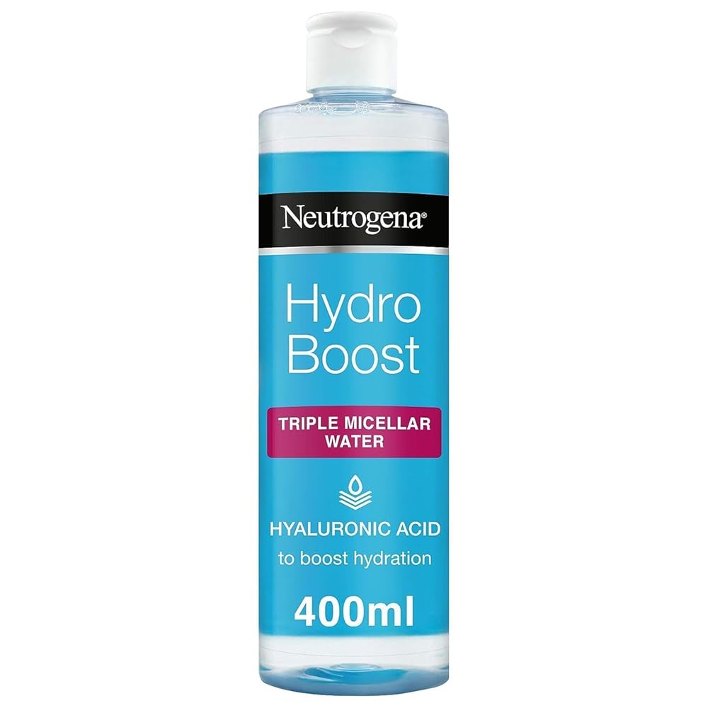 Neutrogena Hydro Boost Micellar Water Cleanser with Hydrating Hyaluronic Acid, Removes Makeup, Dirt & Oil, Non-Comedogenic & Alcohol-Free, 400ml