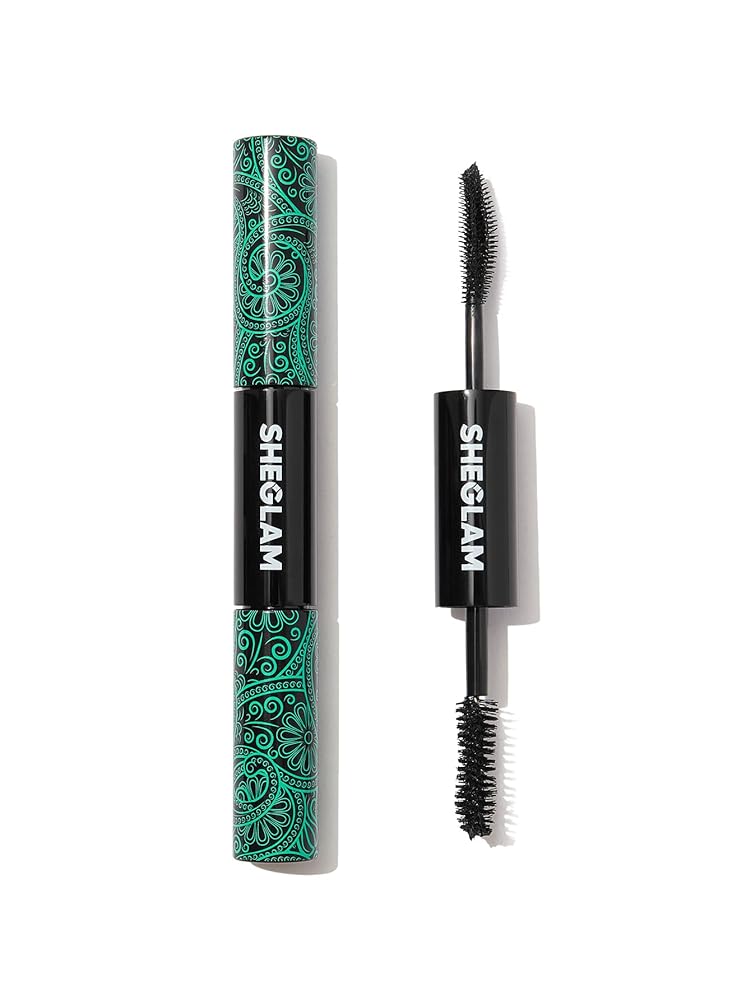 SHEGLAM 2 In 1 Black Volume and Length Waterproof Mascara Long Lasting Dual-Ended Tubing Eye Makeup