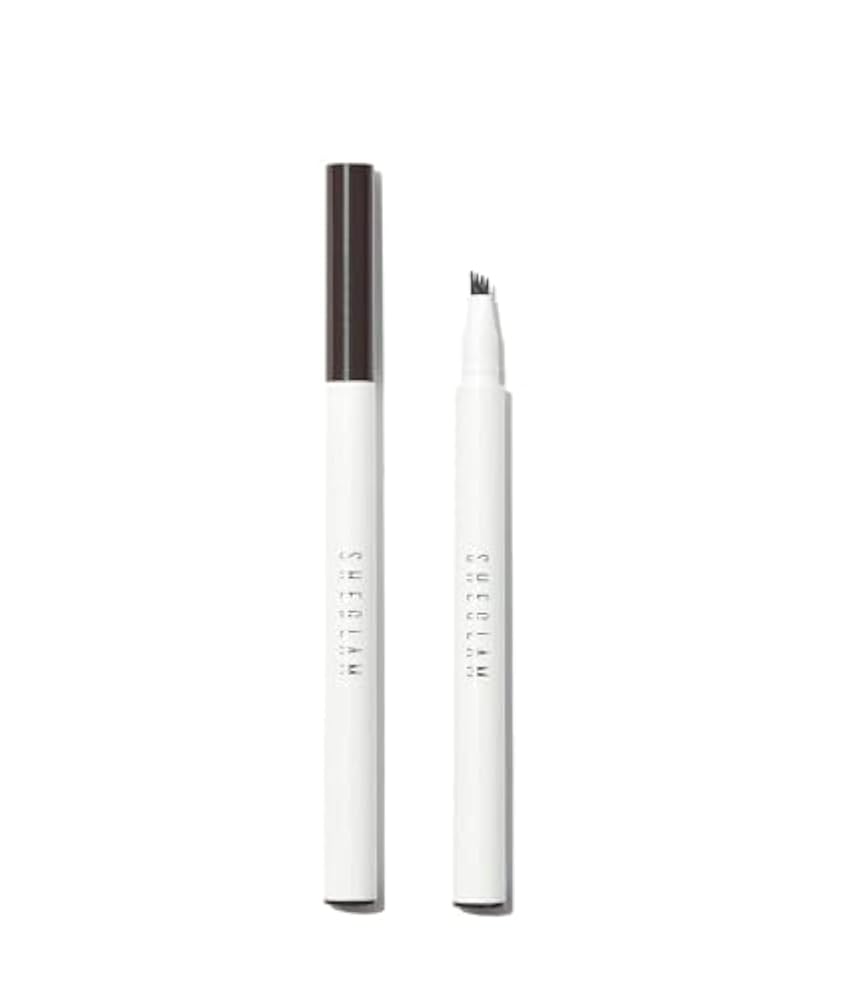 SHEGLAM Feather Better Liquid Eyebrow Pencil - Long Lasting Eyebrow Pen Smudge-Proof Water-Proof Natural Fuller Brows Eyebrow Makeup (Dark Brown)