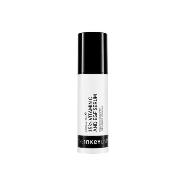 The INKEY LIST 15% Vitamin C and EGF Serum Helps to Intensively Brighten All Skin Types 30ml, 30 ml (Pack of 1)