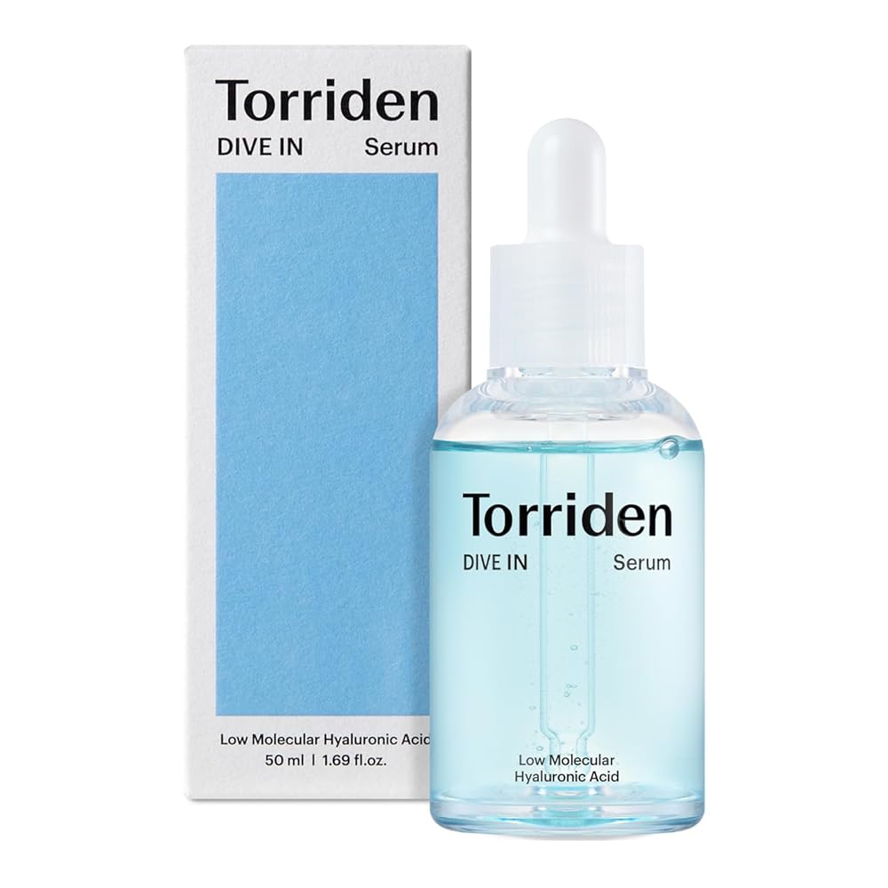 Torriden DIVE-IN Low-Molecular Hyaluronic Acid Serum, 1.69 fl oz | Fragrance-free Face Serum for Dry, Dehydrated, Oily Skin | Vegan, Clean, Cruelty-Free Korean Skin Care