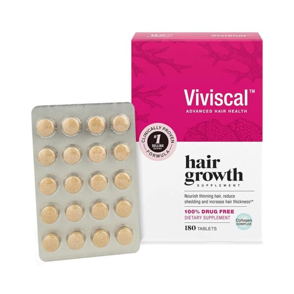 Viviscal Advanced Hair Health Supplements For Women 3 Month Supply, 180 Tabs