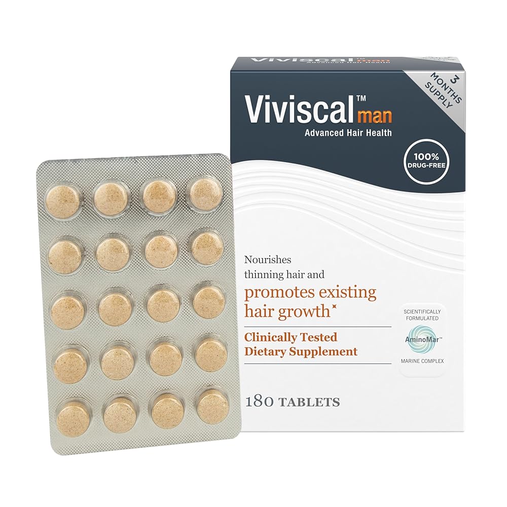 Viviscal Man Maximum Strength Hair Nourishment System, 3 Month Supply, 180 Tablets