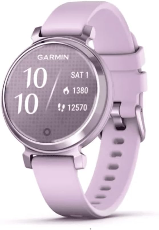 GARMIN Lily 2-35mm, Lilac | Hidden Display and Patterned Lens Smartwatch with Upto 5 Days of Battery Life | Women's Watch wth Fitness Tracking & Sports Apps | Body Battery Energy Monitoring 1 ساعت هوشمند گارمین لیلی ۲