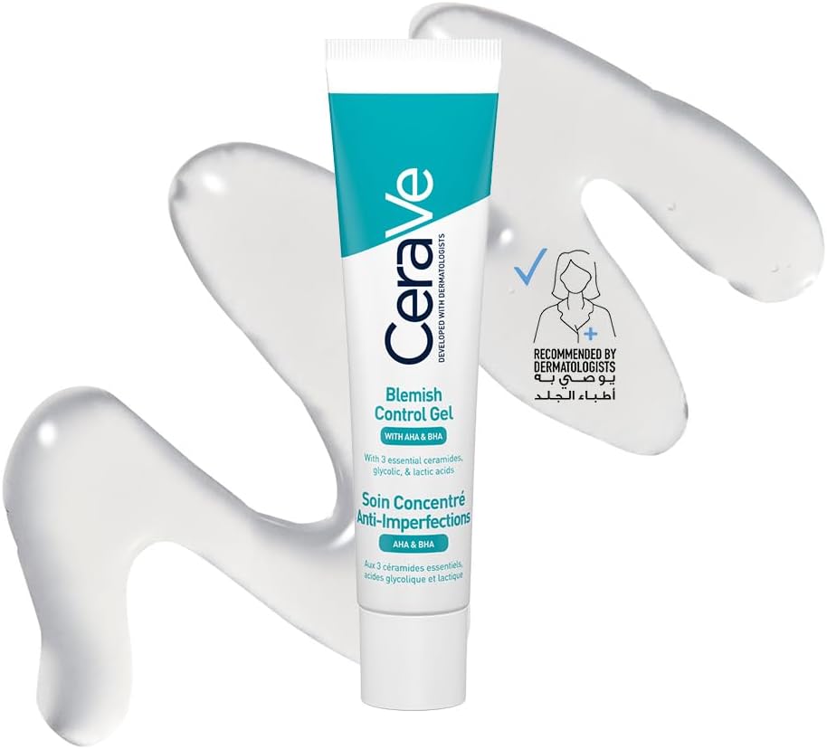 CeraVe Blemish Control Gel Facial Moisturiser For Acne & Blemishes with Glycolic Acid and Lactic Acid AHA/BHA 40 ml 1 خرید مراقبت پوست CeraVe Blemish Control Gel