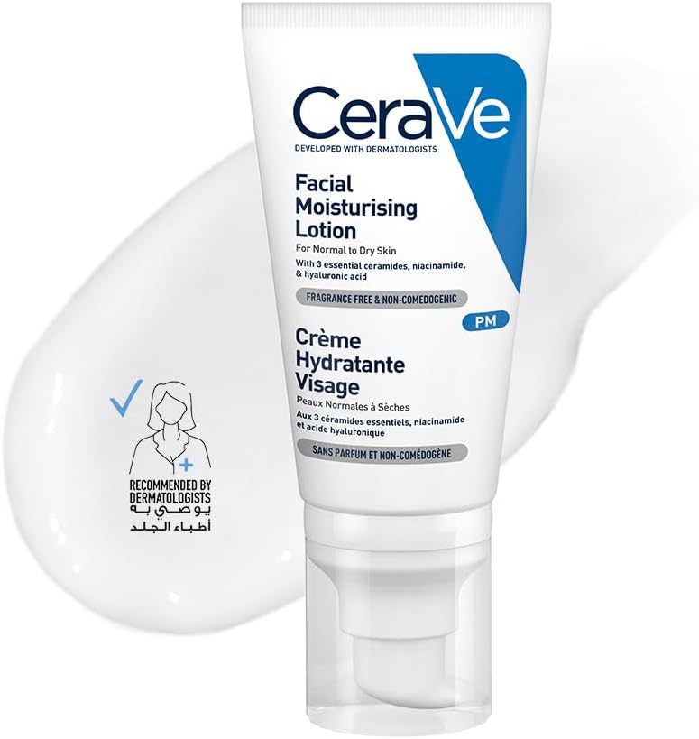 Cerave PM Facial Moisturizing Lotion Night Cream with Hyaluronic Acid 52ml 1 خرید مراقبت پوست CeraVe PM Facial Moisturizing