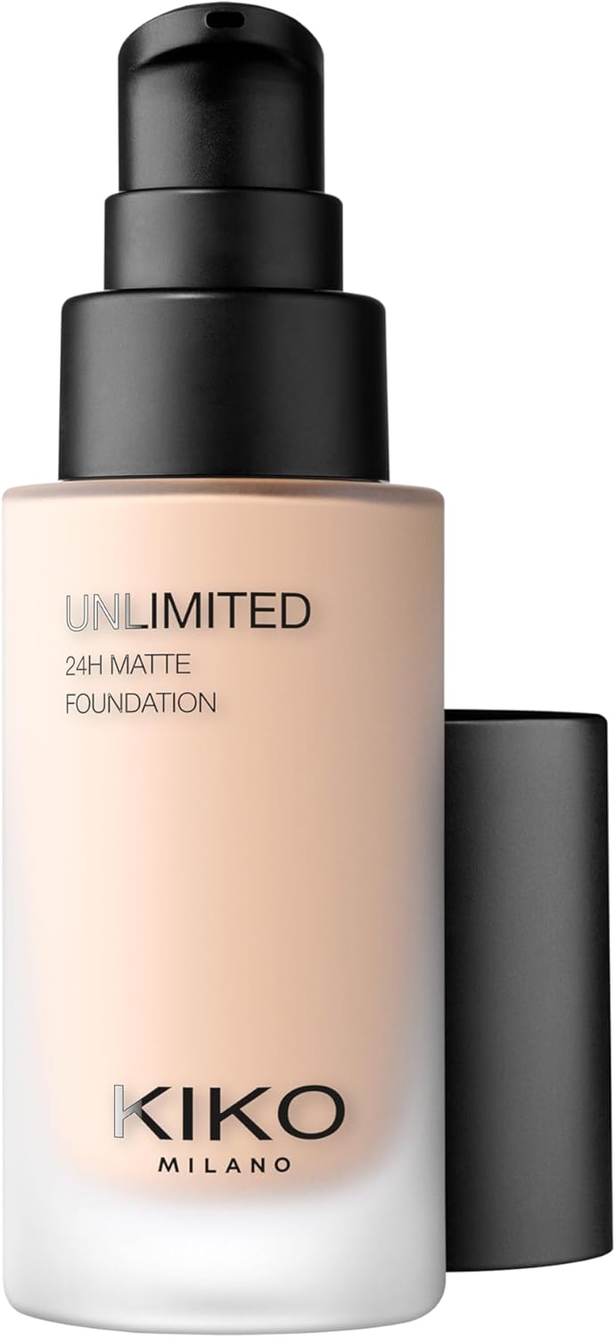 KIKO Milano Unlimited 24H Matte Foundation 1 CR, Matte Liquid Foundation with Long Hold Up to 24 Hours 1 کرم پودر مت کیکو میلانو
