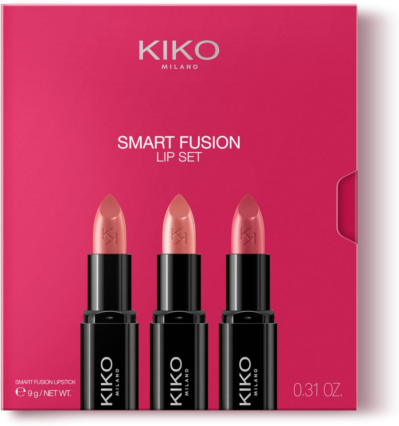 KIKO Milano Smart Fusion Lip Set 03, Lip Set with 3 Lipsticks with Glossy Finish 1 ست رژ لب KIKO Milano