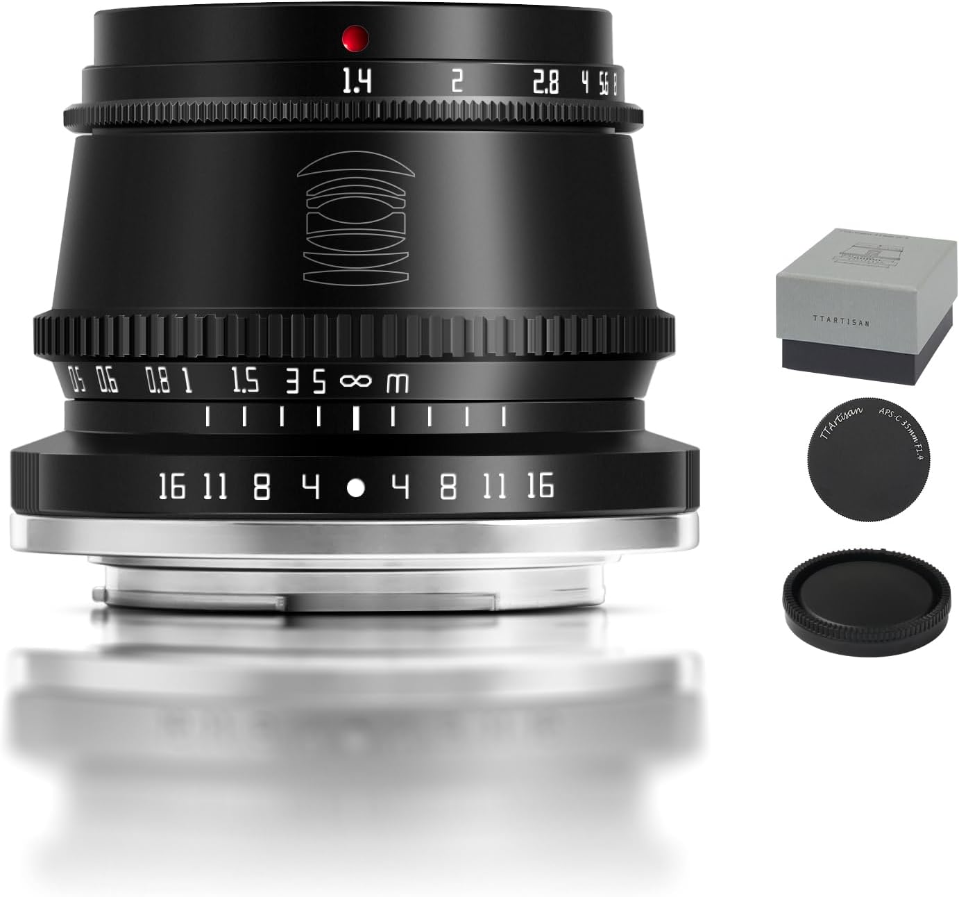 TTArtisan 35mm F1.4 APS-C Manual Focus Lens for Sony E Mount Camera - Compatible With A9, A7R IV, A7 III, A5000, A6000, A6600, NEX-3 - Black 1 لنز TTArtisan 35mm F1.4 سونی