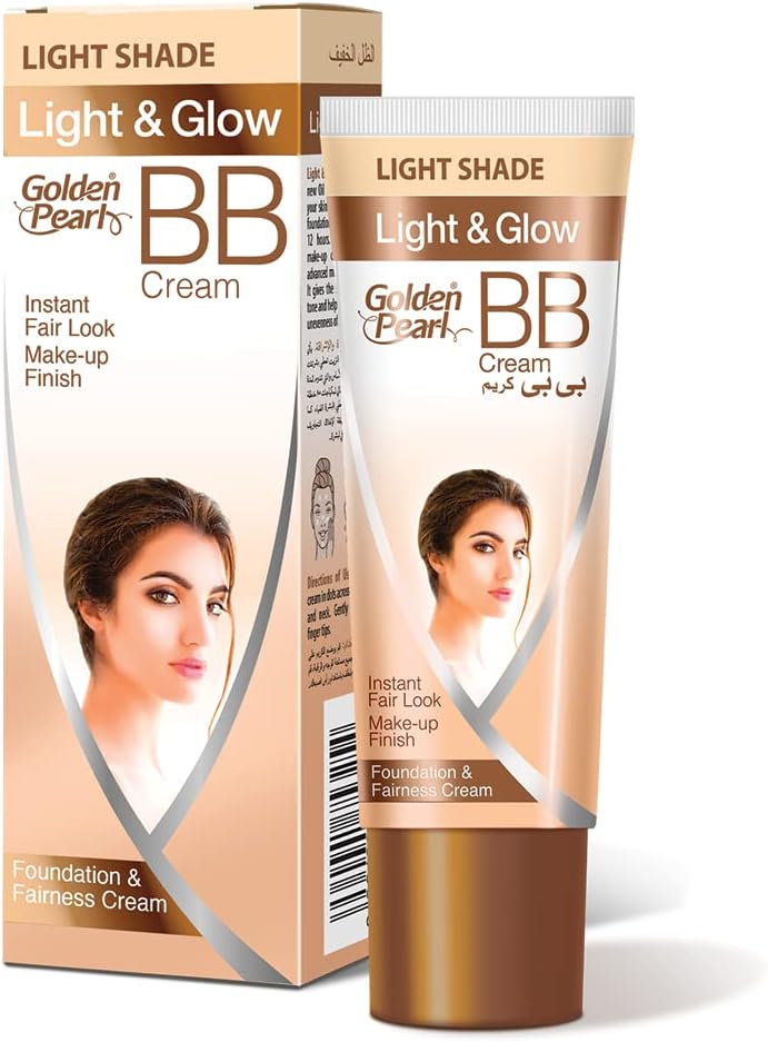 Golden Pearl Light Shade BB Cream with SPF 40 - Sunblock Skin Brightening Cream for Face Makeup - UV Light Sunscreen Face Cream for Women - BB Creams Tinted Moisturiser with SPF 40 18gm 1 کرم بی بی گلدن پرل SPF 40