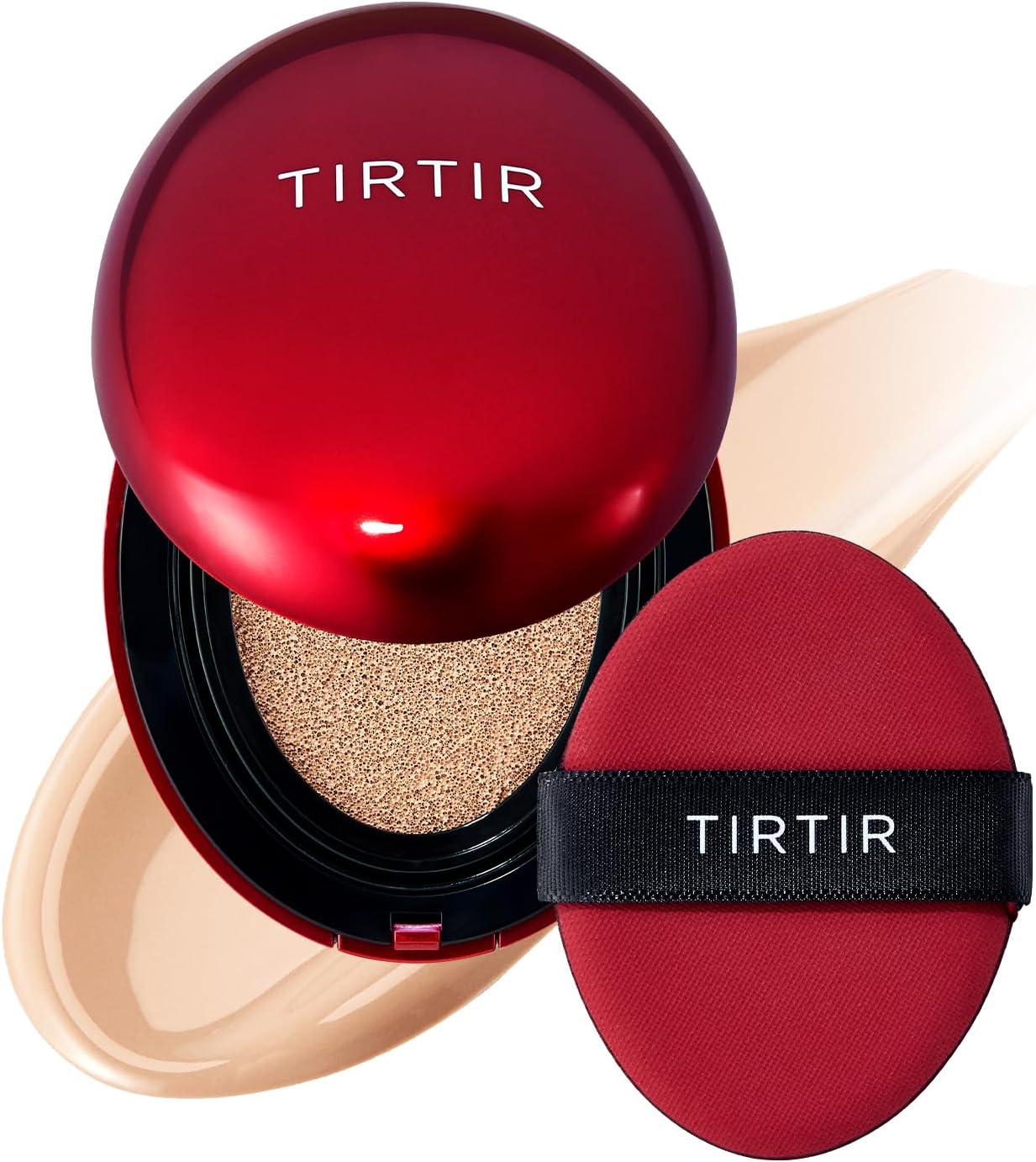 TIRTIR Mask Fit Red Cushion Foundation | Japan's No.1 Choice for Glass skin, Long-Lasting, Lightweight, Buildable Coverage, Semi-Matte (21N Ivory, 0.63 Fl Oz (Pack of 1)) 1 کوسن فونداسیون TIRTIR
